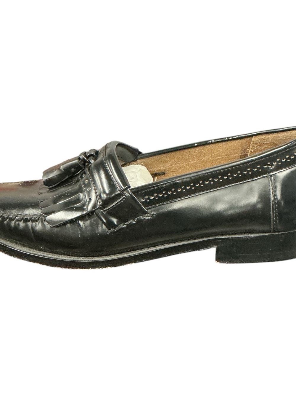 G.H. Bass & Co. Black Kiltie Tassel Leather Loafers